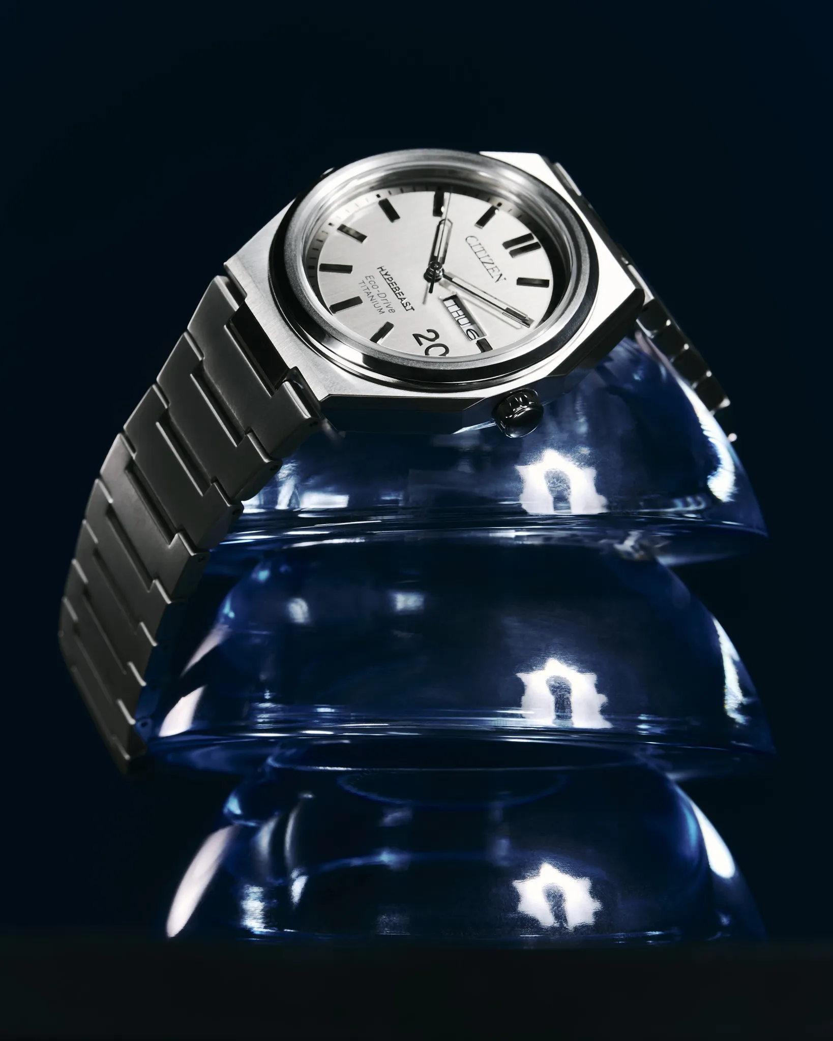 Zenshin Three-Hand x Hypebeast Silver-Tone Dial Super Titanium